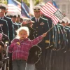 Thank you for your service! Image of U.S. Coast Guard families and service members in New York City Veterans Day Parade